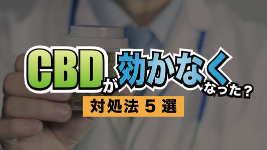 CBDが効きにくくなった?対処法5選