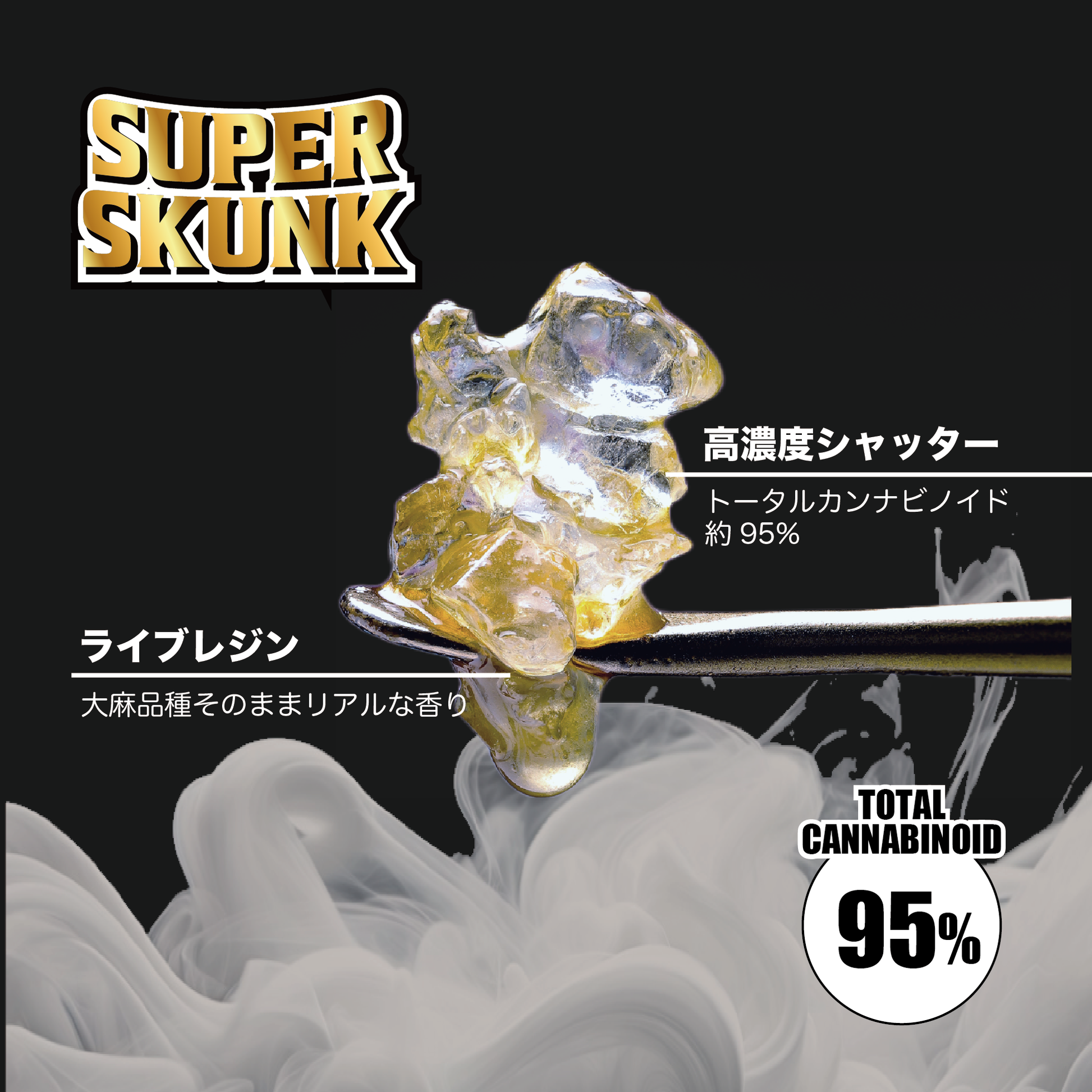 CBD シャッター 新基準対応 シャター wax shatter ダブ 高濃度 Weedyyz 高純度 コンセントレート 電子ダブリグ 合法 大麻 麻 420 ヘンプ テルペン ライブレジン CDT マリファナ カンナビノイド カンナビス ブリブリ アントラージュ効果 ハイ 上級者向け THCフリー CBN CBG H4CBD