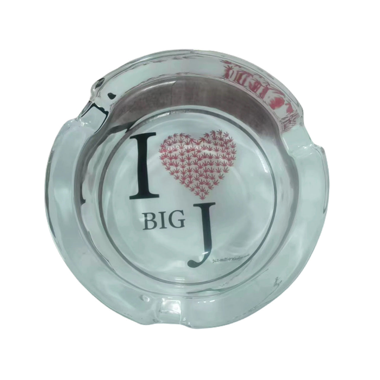 Weedyyz®︎ I ♥ BIG J Glass Ashtray