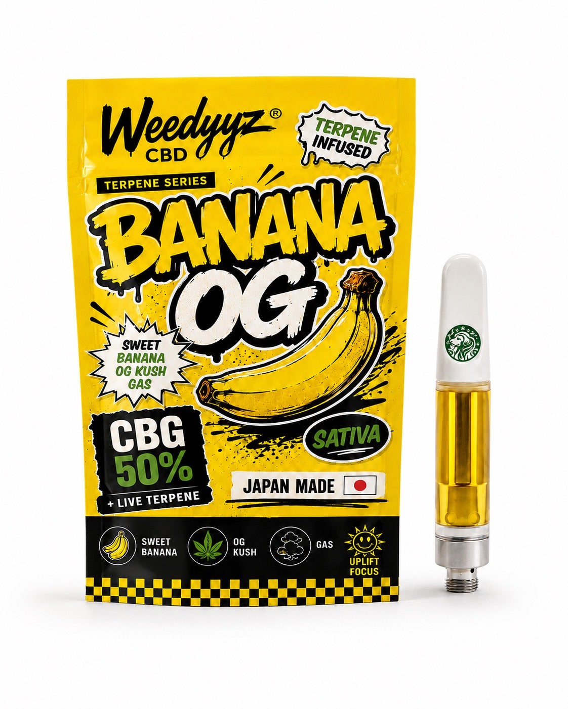 CBGリキッド - Banana OG 1ml – Weedyyz®︎ CBD