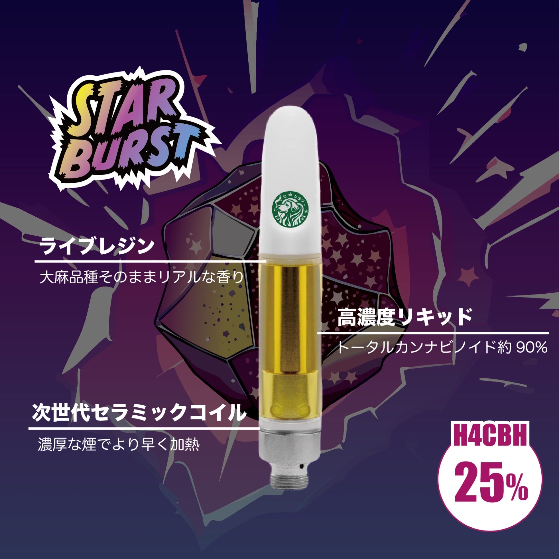 H4CBHリキッド - Star Burst 1ml – Weedyyz®︎ CBD